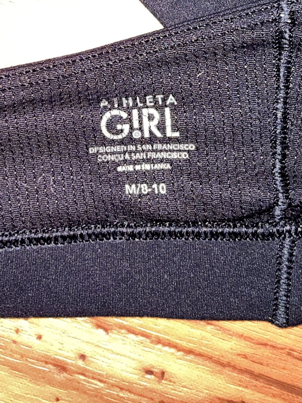 Athleta Girl Upbeat Strappy Sports Bra in Black Workout Athletic Girl's M 8/10 - Picture 6 of 6